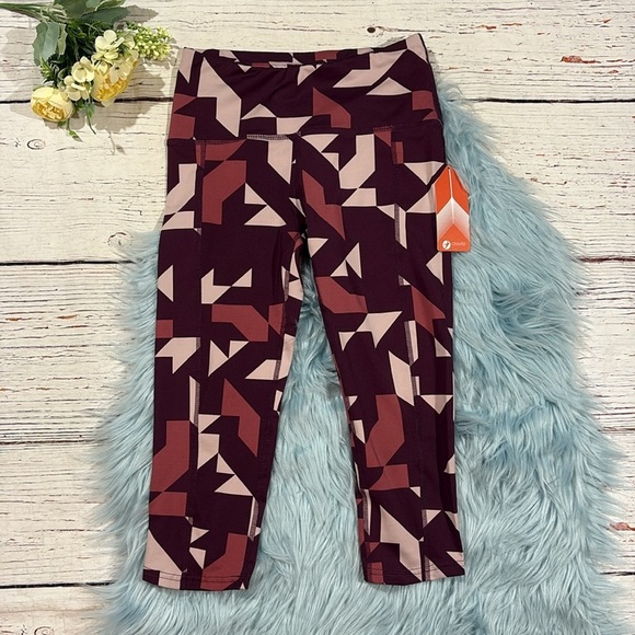 NWT Oiselle Tribeca Print KC Knickers Crop Leggings - Picture 1 of 9
